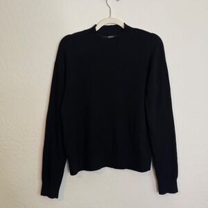 Quince Women 100% Cashmere Sweater Size S Black Minimalist Preppy Casual